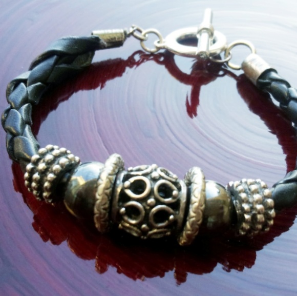Jewelry - New Leather Beaded Bracelet Jewelry - New Leather Beaded Bracelet